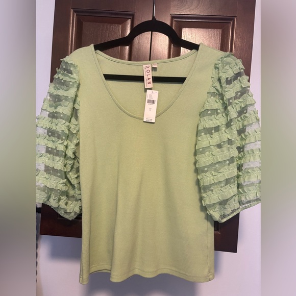 Dolan Ruffle Sleeve Top - Picture 7 of 11
